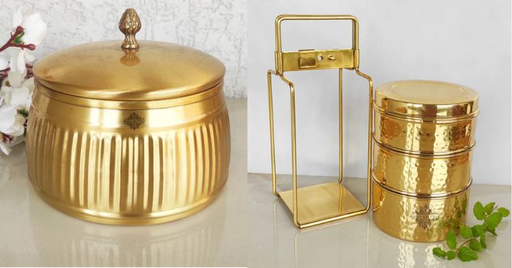 Buy Copper and Brass Boxes with Lids (Set of Two), Brass Online at Low  Prices in India 