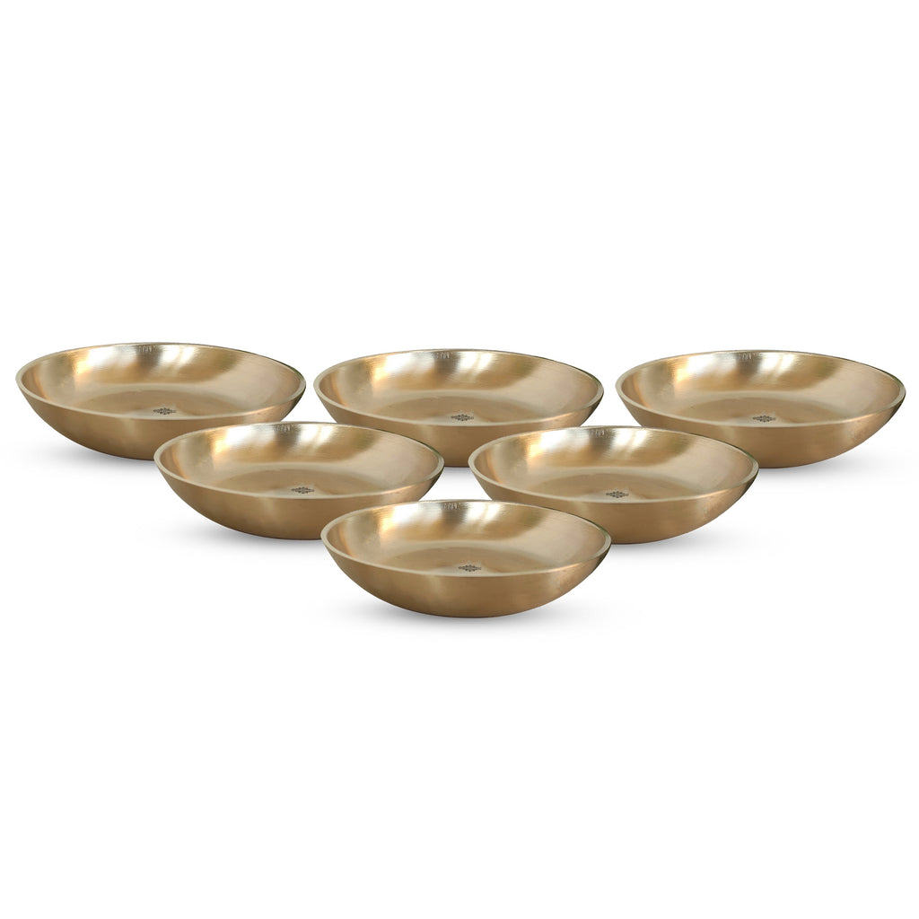 Indian Art Villa Brass Pudding Plate With Matt Finish Design, Diameter-10.16 cm