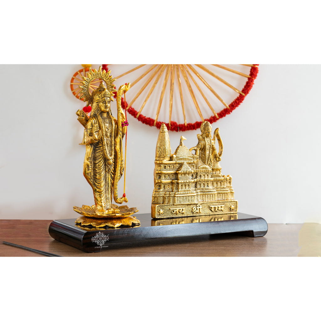 Indian Art Villa, Pure Brass Ram Mandir With Shree Ram Ji "A Divine Blend of Art and Spirituality"