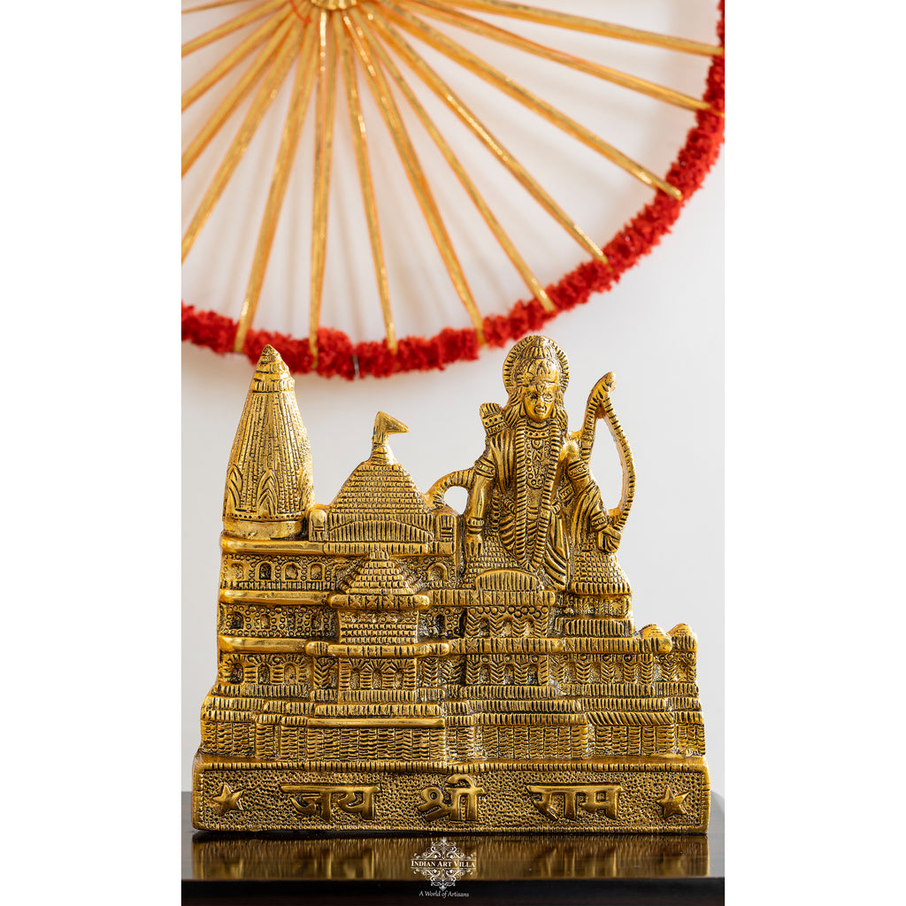 Indian Art Villa, Pure Brass Ram Mandir With Shree Ram Ji "A Divine Blend of Art and Spirituality"