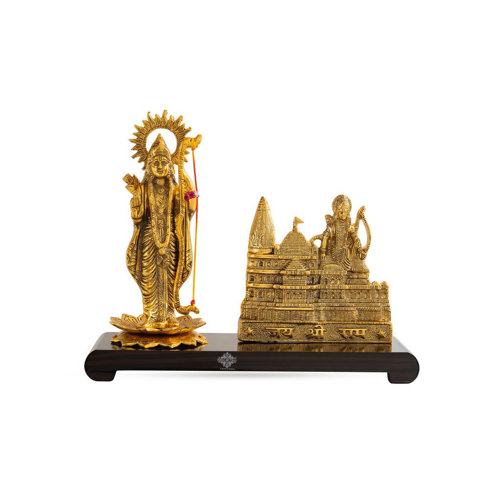 Indian Art Villa, Pure Brass Ram Mandir With Shree Ram Ji "A Divine Blend of Art and Spirituality"