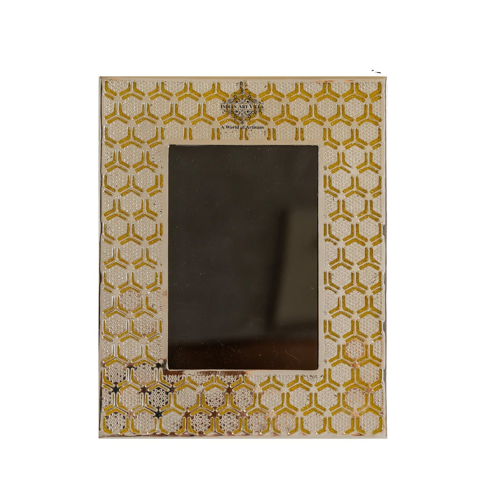 Indian Art Villa Silver Plated Beehive Design Photo Frame 20x25CM