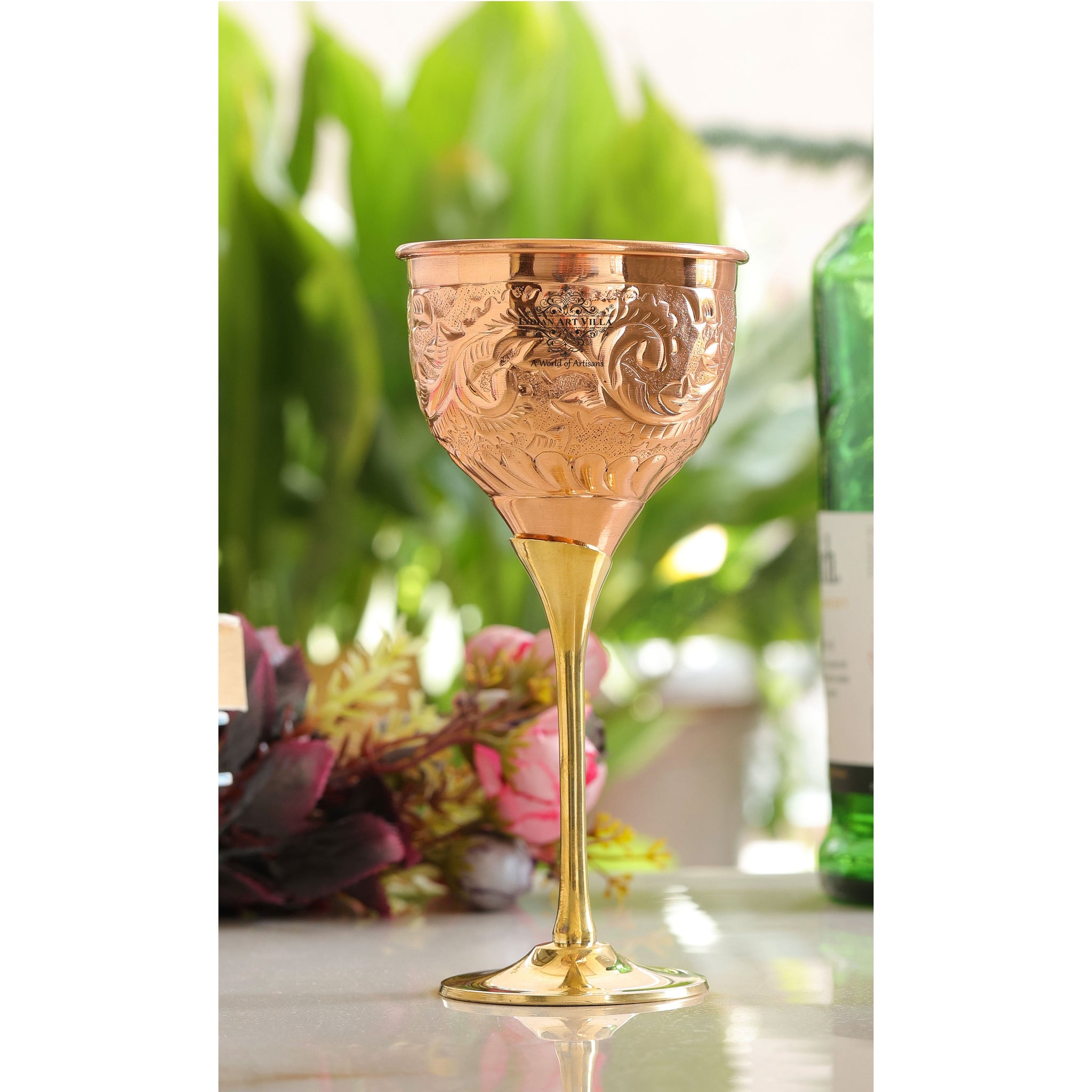 Set of 2 Pure on sale Copper Wine Glass,Cocktail Goblet for hotel ,restaurant serving set