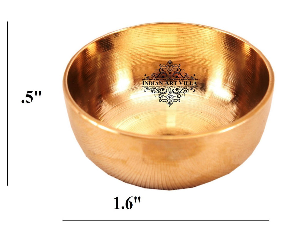 Indian Art Villa, Bronze Bowl Kansa Utnesils For Poojan Temple Home Hotel