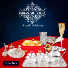 Indian Art Villa Pure Brass Handi / Degchi With Tin Lining Inside, Handi with Lid, Cookware, Dinnerware