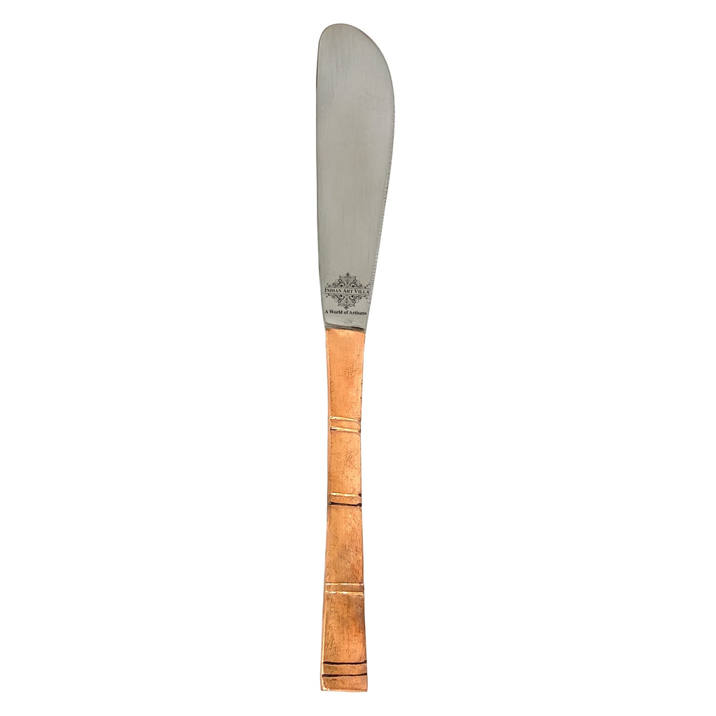 IndianArtVilla Handmade Pure Steel Copper Butter Knife 18.54 cm, Tableware