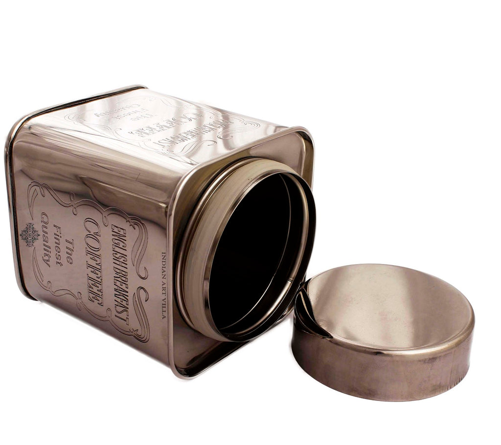 Indian Art Villa Steel Tea, Coffee & Sugar Container Set, 3 Pieces