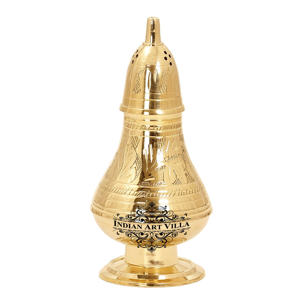 Indian Art Villa Brass Pepper & Salt Shaker Embossed Design Storage For Pepper Powder Tableware Home Hotel