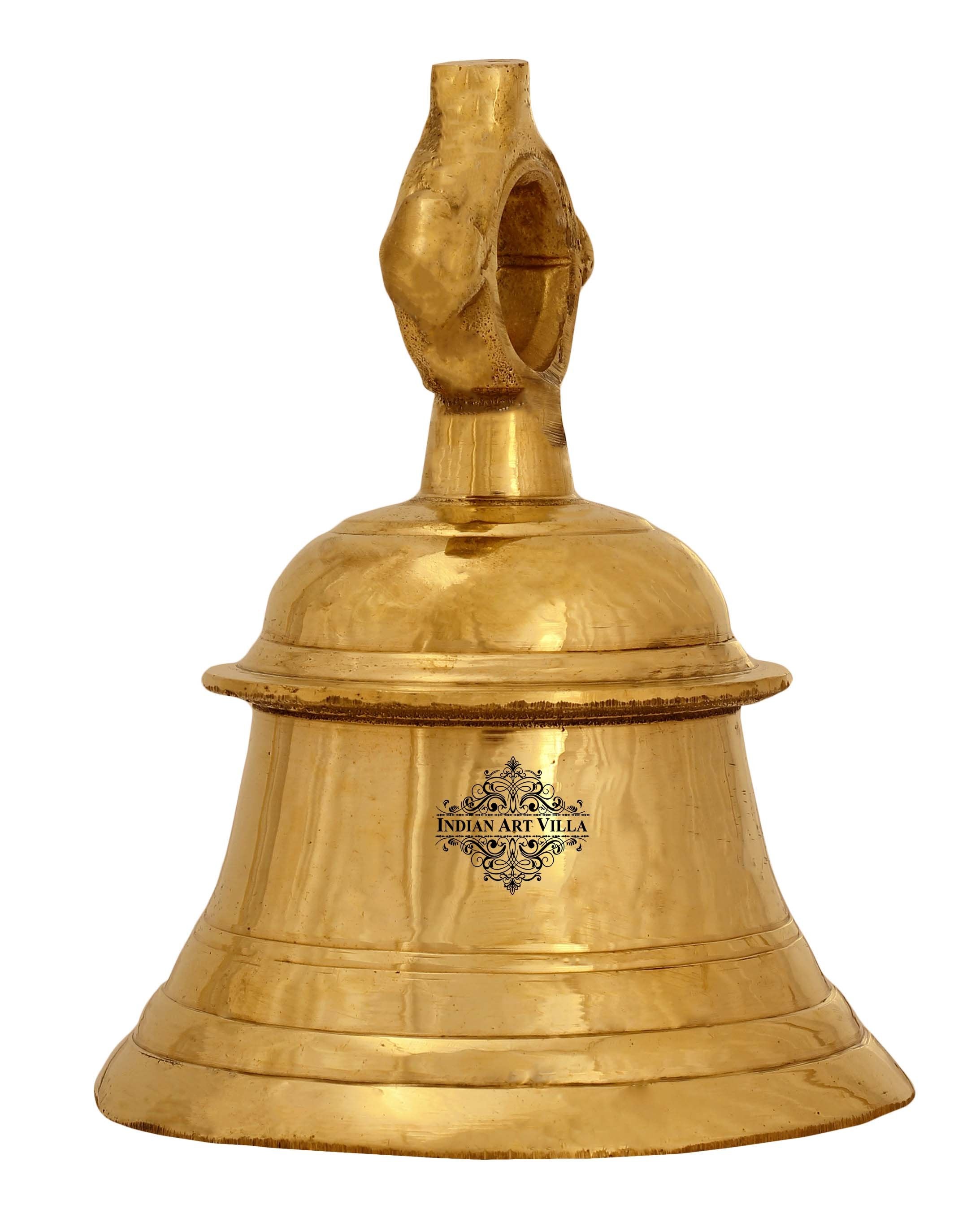Buy Indian Art Villa Pure Brass Pooja Bell Ghanti, For Home Temple  Decoration Online - Indian Art Villa