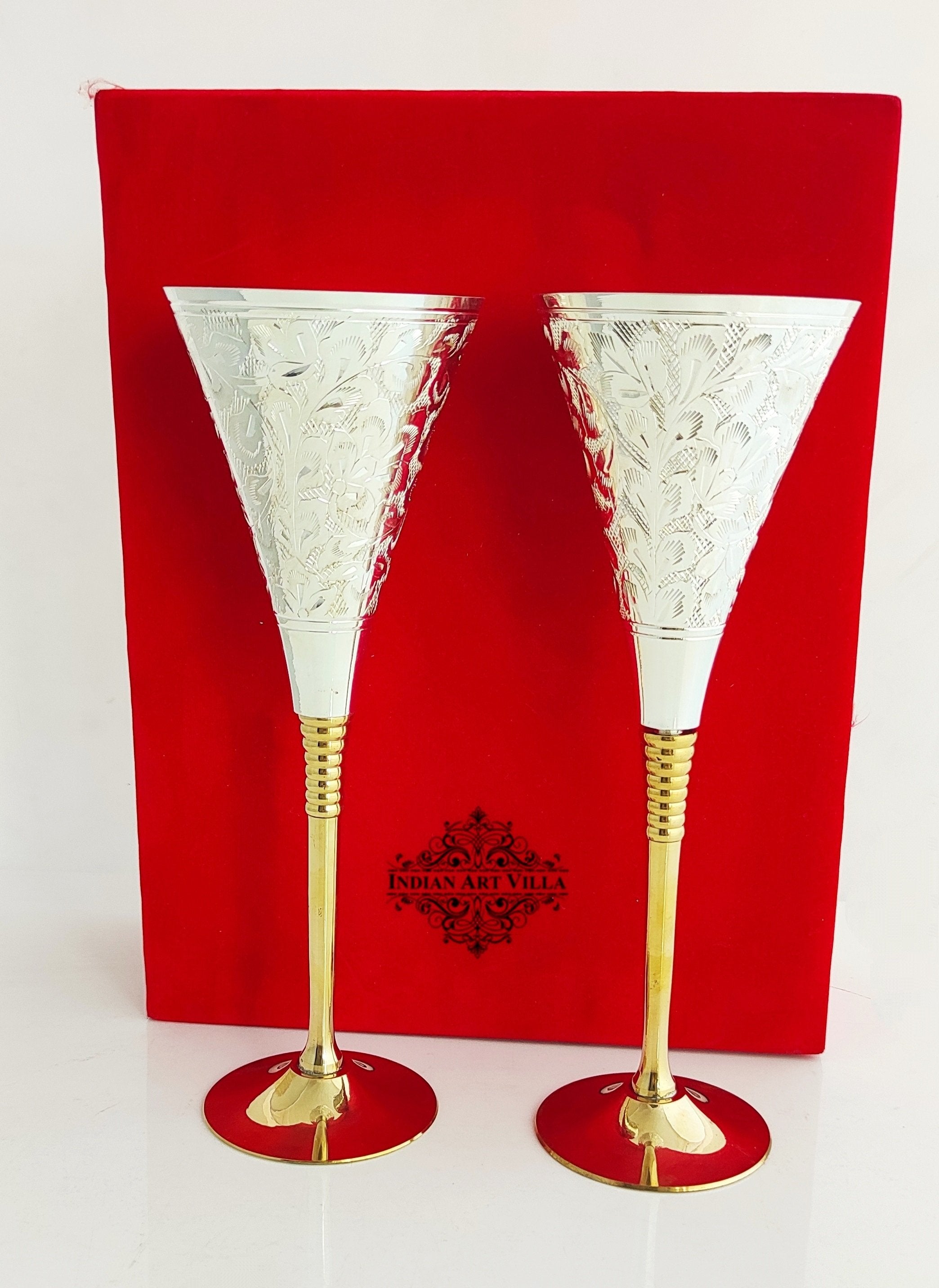 Engraved Brass Wine Glass at Rs 162/piece